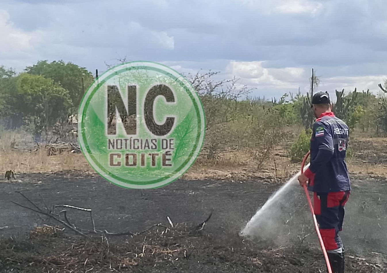 Incêndio em Santa Rosa, Coité: Águia Resgate controla fogo sem feridos
